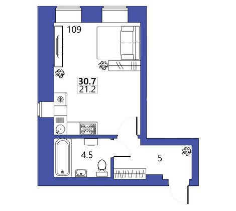 Квартира 2 м2