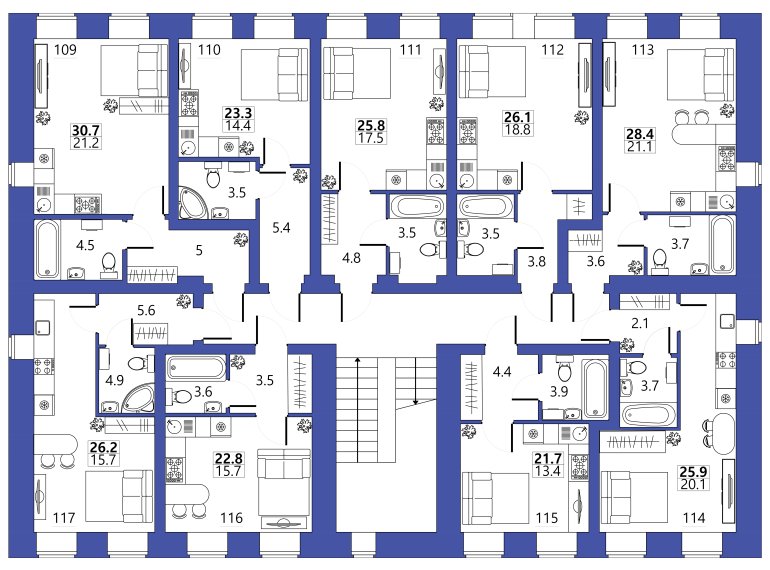 Планировка этажа